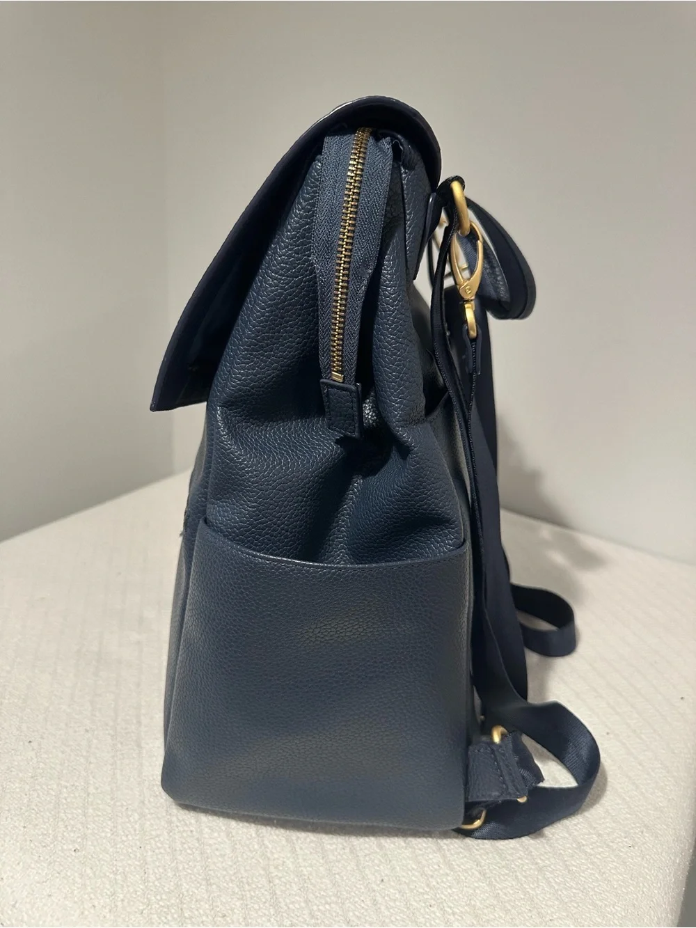 Freshly Picked Backpack Classic ll, Vegan leather, Navy Blue